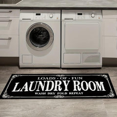 1pc Flannel Laundry Room Rug Non Slip Mat