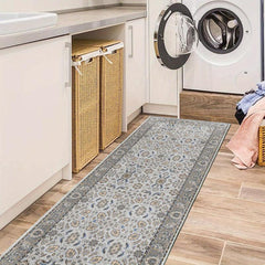 Long Polyester Rug Laundry Room Rug Oriental Hallway Runner Kitchen Mat Soft Non