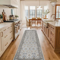 Long Polyester Rug Laundry Room Rug Oriental Hallway Runner Kitchen Mat Soft Non