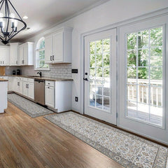 Long Polyester Rug Laundry Room Rug Oriental Hallway Runner Kitchen Mat Soft Non