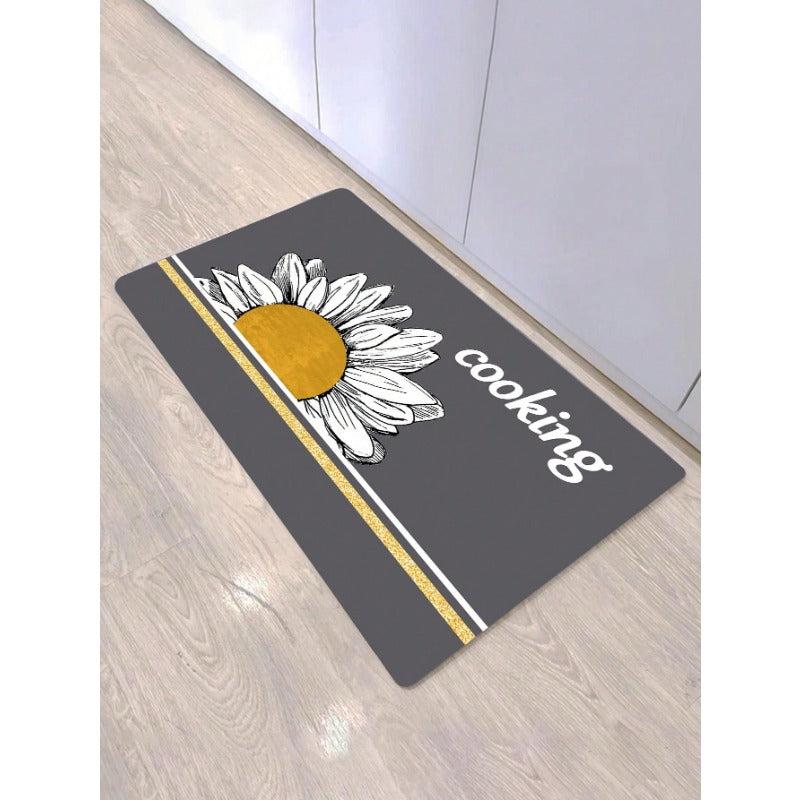 Sunflower Kitchen Rug Non Slip Stain Resistant Waterproof Mat Comfort Standing