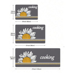 Sunflower Kitchen Rug Non Slip Stain Resistant Waterproof Mat Comfort Standing