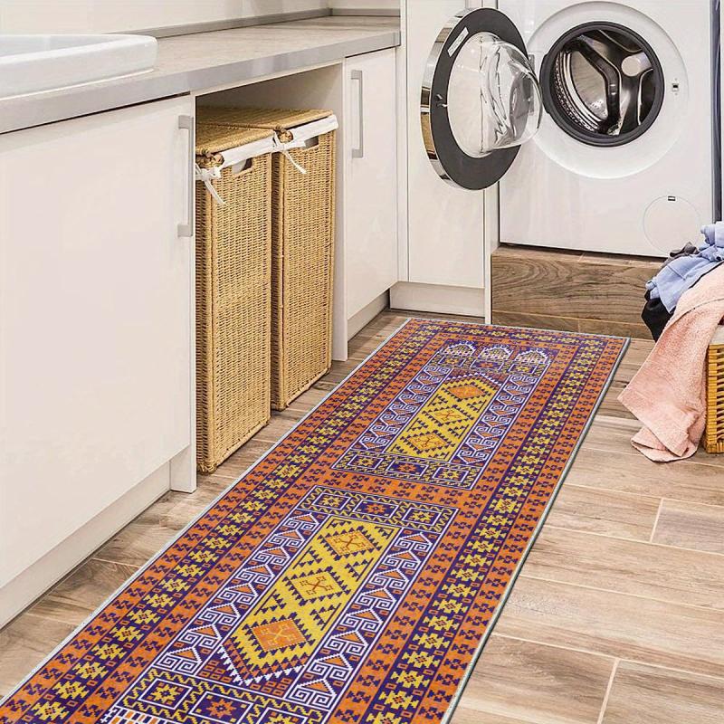 Boho Area Rug Long Oriental Hallway Runner Soft Non Slip Washable Stair Carpet