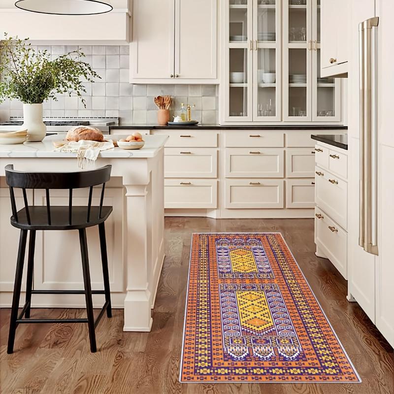 Boho Area Rug Long Oriental Hallway Runner Soft Non Slip Washable Stair Carpet