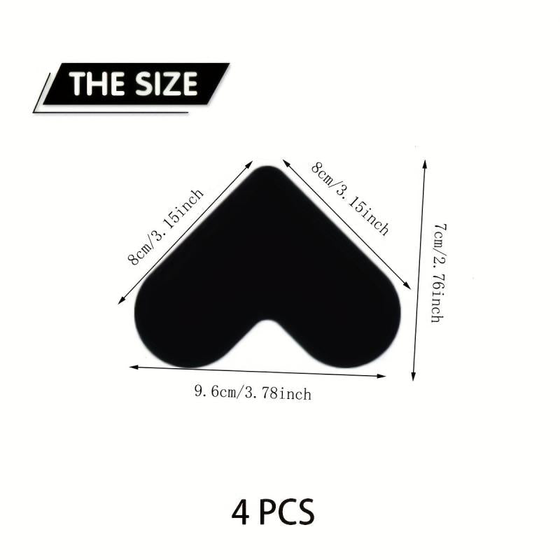 4pcs Non Slip Rug Gripper Double Sided Rug Pad Carpet Tape Corner Side Gripper