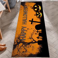 Halloween Pumpkin Runner Rugs Soft Laundry Room Ru