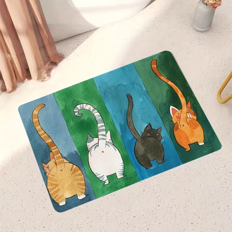 Cat Butt Area Rug Non Slip Absorbent Doormat