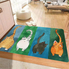 Cat Butt Area Rug Non Slip Absorbent Doormat