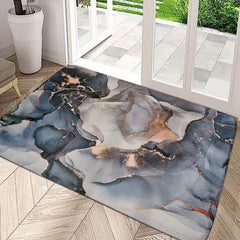 Light Marble Pattern Indoor Door Mat Soft Non Slip Absorbent Entrance Rug