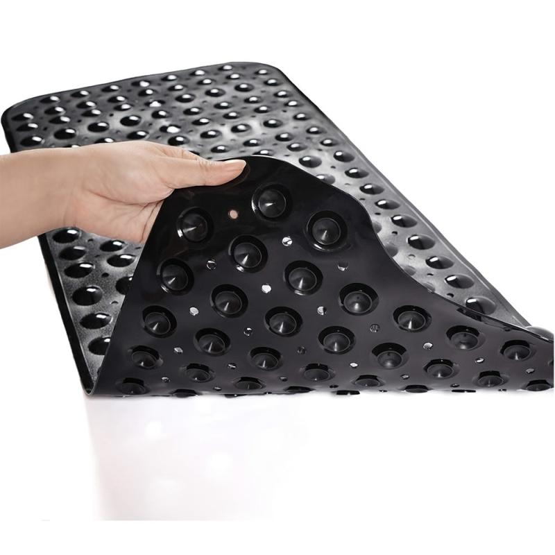 Non Slip Bath Tub Mat 39 X 16 Inches with Drain Holes and Suction Cups