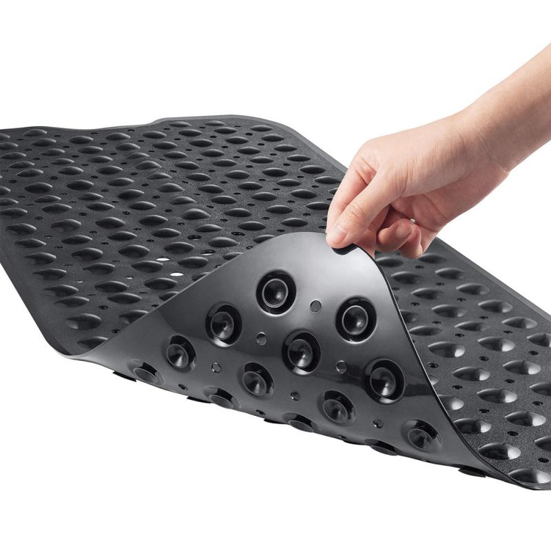 Non Slip Bath Tub Mat 39 X 16 Inches with Drain Holes and Suction Cups