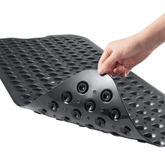Non Slip Bath Tub Mat 39 X 16 Inches with Drain Holes and Suction Cups