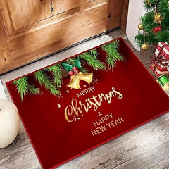 Christmas Decorative Carpet Absorbent Kitchen Mat Non Slip Machine Washable