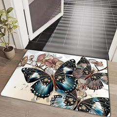 3D Butterfly Floor Mat Modern Geometric Entrance Mat