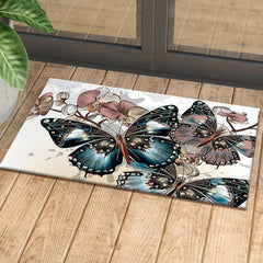 3D Butterfly Floor Mat Modern Geometric Entrance Mat