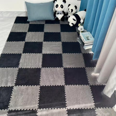 12pcs Foam Puzzle Floor Mat Interlocking Fluffy Puzzle Flooring Tiles