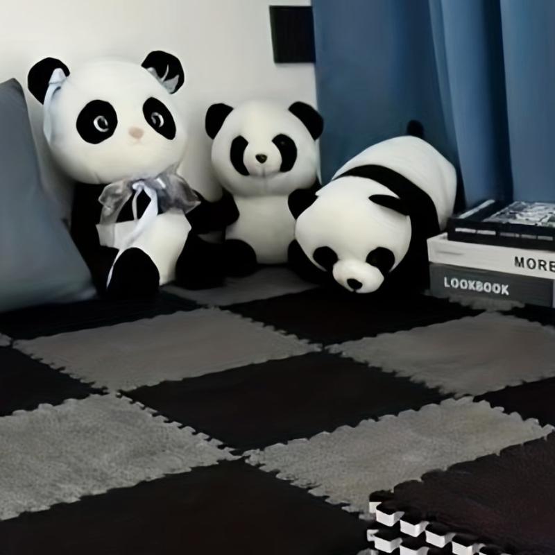 12pcs Foam Puzzle Floor Mat Interlocking Fluffy Puzzle Flooring Tiles