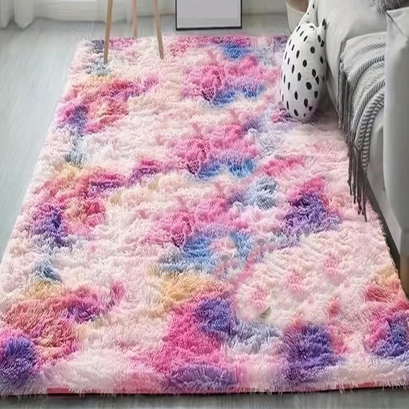 Soft Fluffy Non-slip Shag Plush Area Rug for Bedroom