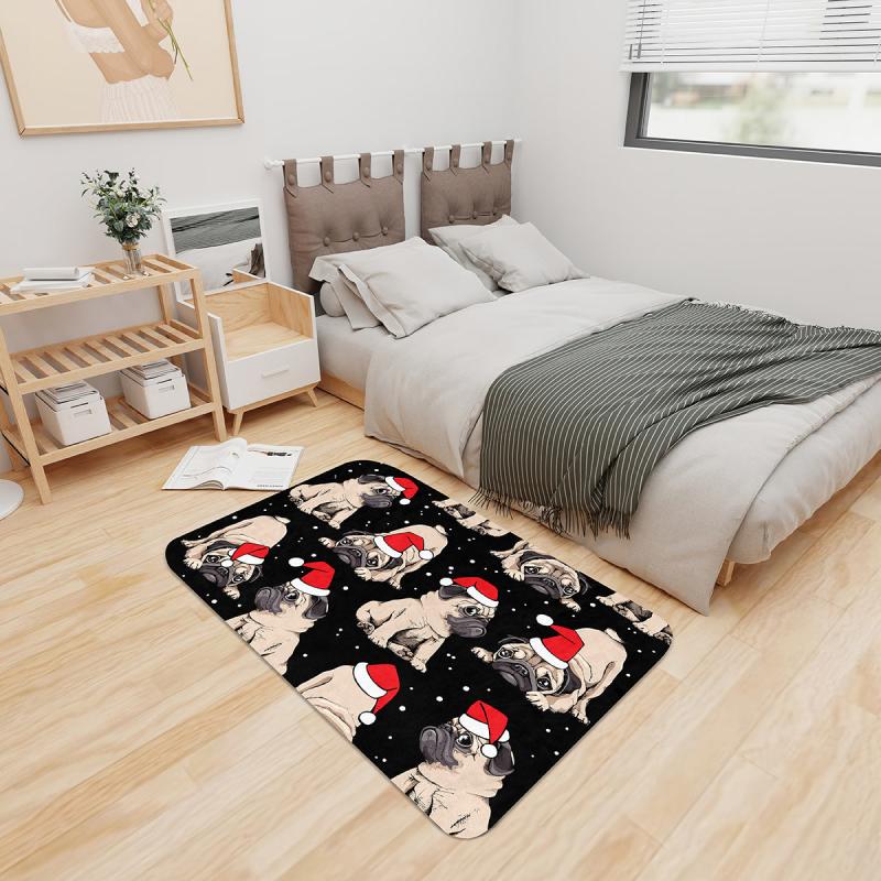 Dog Printing Floor Mat Non Slip Soft Carpet Bathroom Accessories