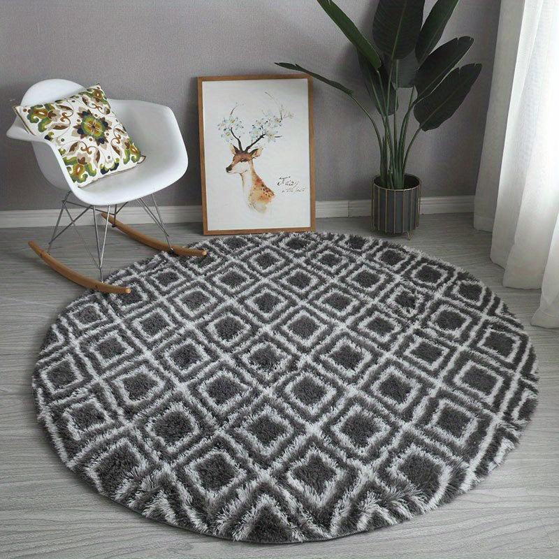 Round Fuzzy Tie-dyed Fluffy Shag Rug
