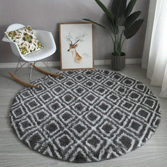 Round Fuzzy Tie-dyed Fluffy Shag Rug
