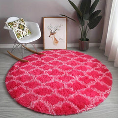 Round Fuzzy Tie-dyed Fluffy Shag Rug