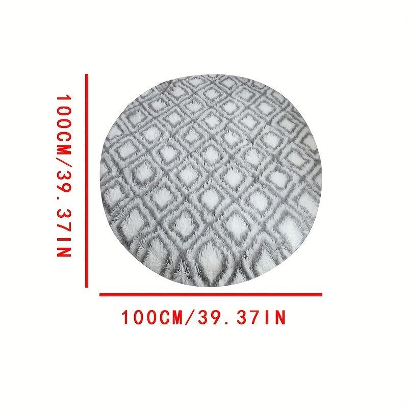 Round Fuzzy Tie-dyed Fluffy Shag Rug