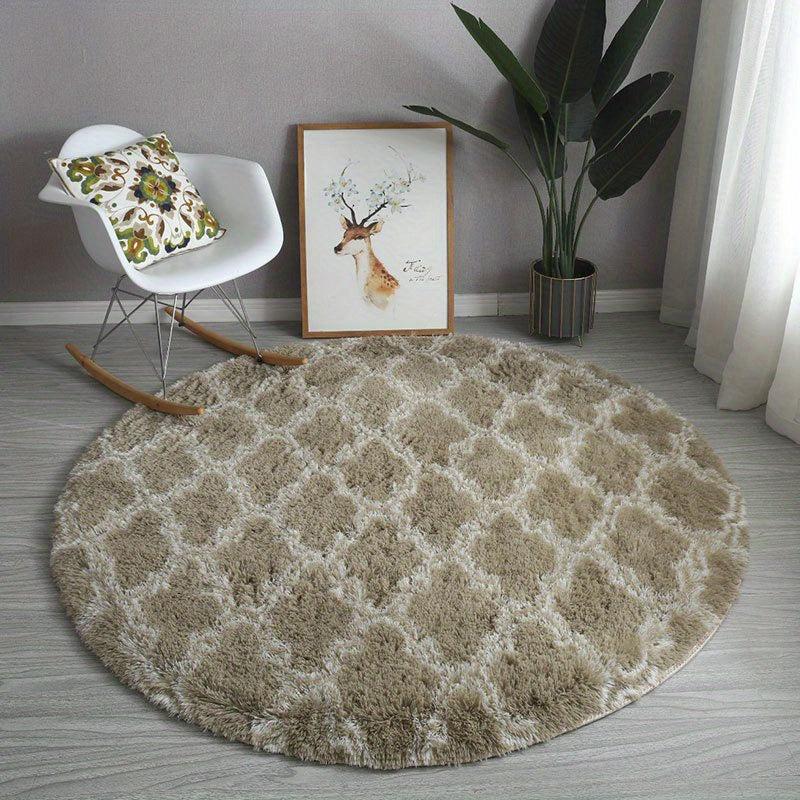 Round Fuzzy Tie-dyed Fluffy Shag Rug