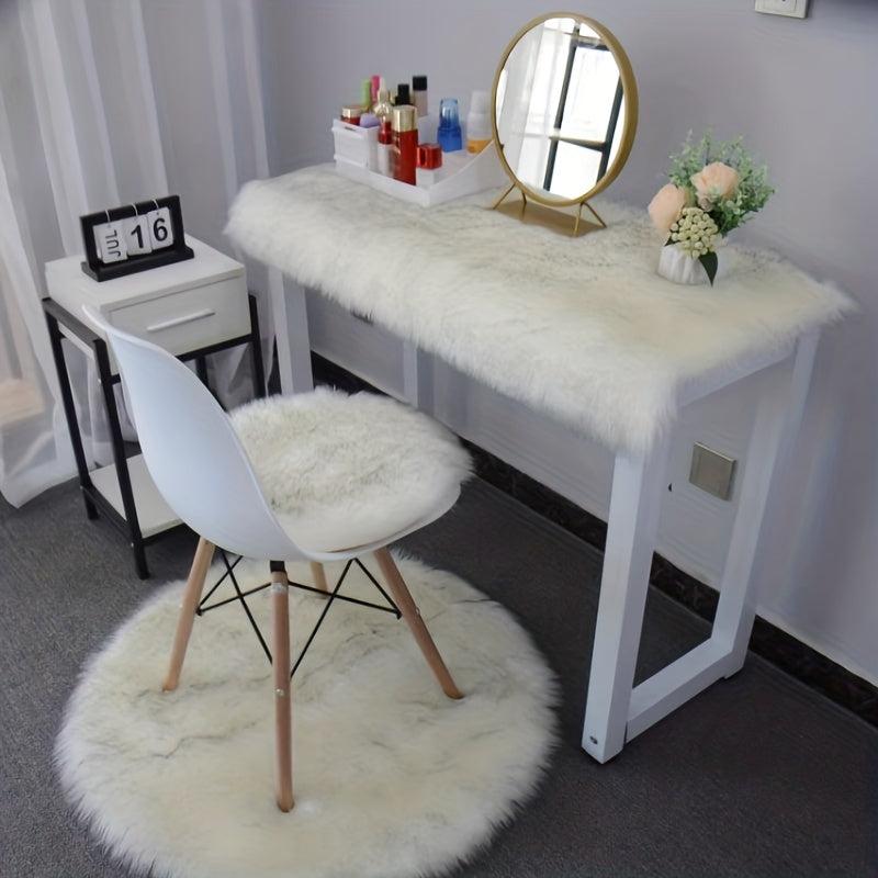 Pink Faux Sheepskin Fur Area Rug Shag Rugs for Living Room