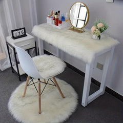 Pink Faux Sheepskin Fur Area Rug Shag Rugs for Living Room