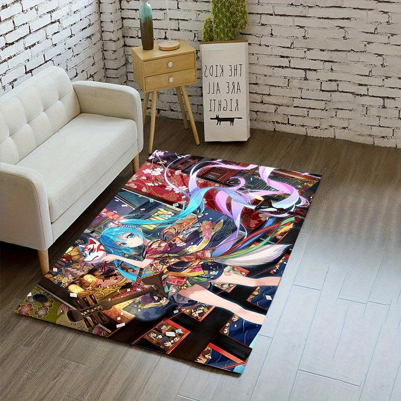 Crystal Velvet Area Rug For Living Room Anime Game Character Non-slip