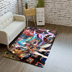 Crystal Velvet Area Rug For Living Room Anime Game Character Non-slip