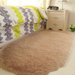 Soft Plush Oval Shaggy Area Rug for Bedroom and Living Room