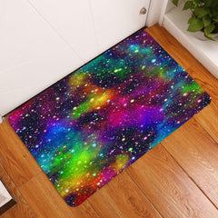 Vintage Spiral Purple Galaxy Space Floor Mat