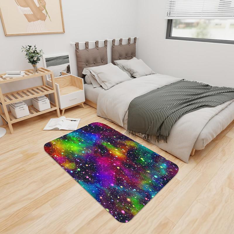 Vintage Spiral Purple Galaxy Space Floor Mat