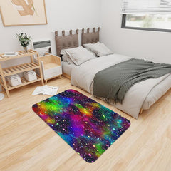 Vintage Spiral Purple Galaxy Space Floor Mat