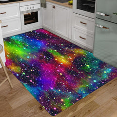 Vintage Spiral Purple Galaxy Space Floor Mat