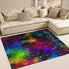 Vintage Spiral Purple Galaxy Space Floor Mat