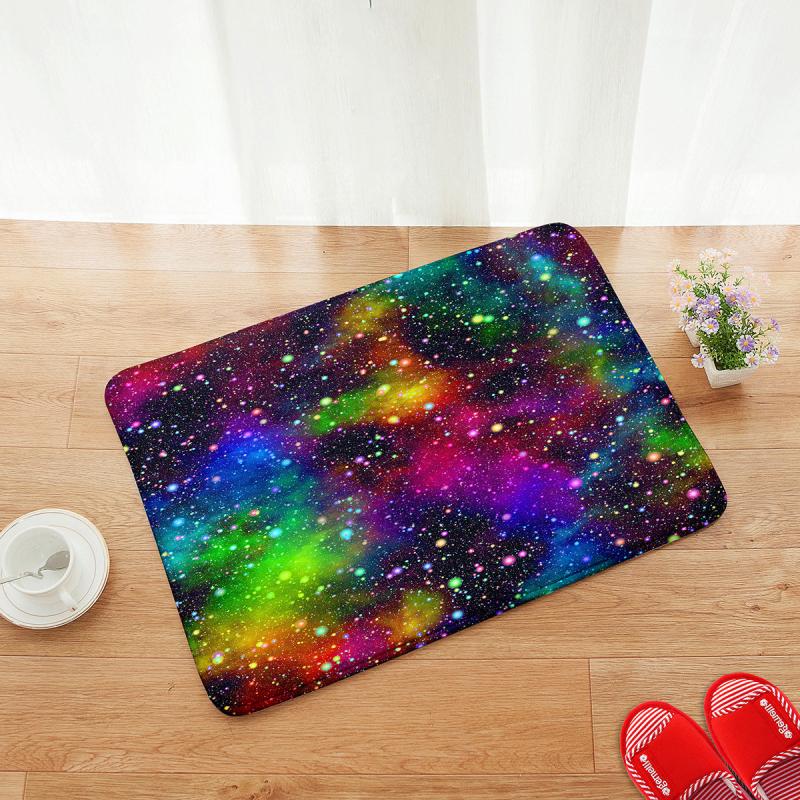 Vintage Spiral Purple Galaxy Space Floor Mat