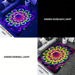 UV Flannel Luminous Illusion Rug 3D Swirl Non Slip Area Rug