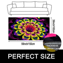UV Flannel Luminous Illusion Rug 3D Swirl Non Slip Area Rug