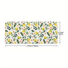 Yellow Lemons Fruit Kitchen Mat Non Slip Easy to Clean Rug
