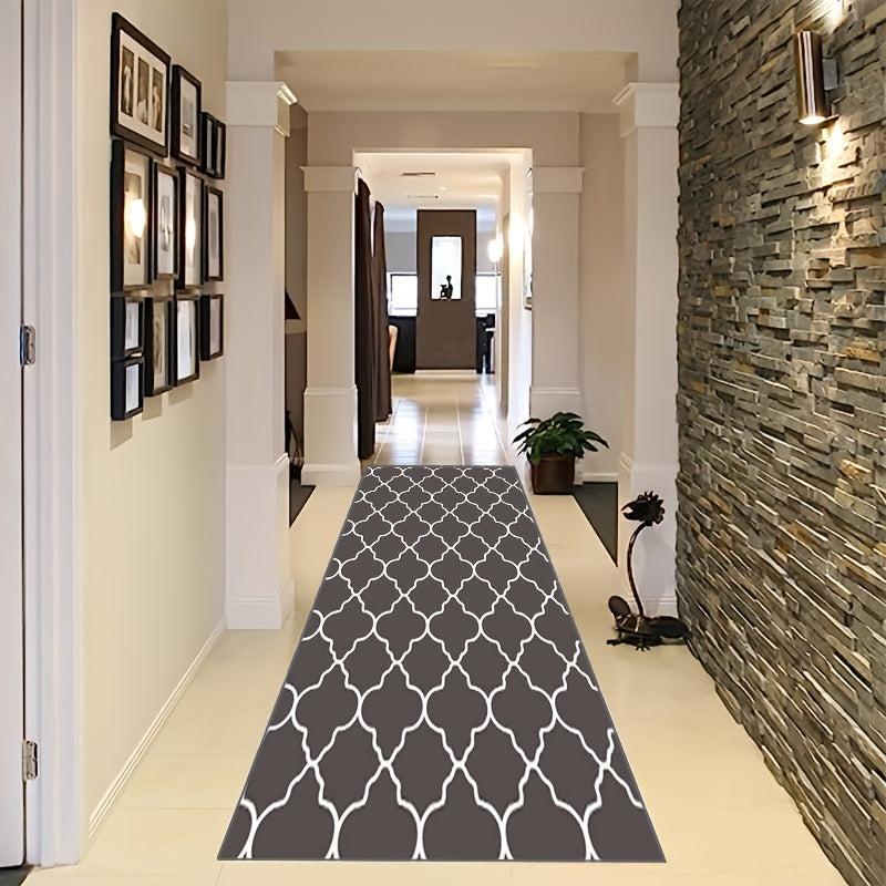 Moroccan Runner Rug Soft Long Laundry Room Mat Non-Slip Washable Stair Carpet