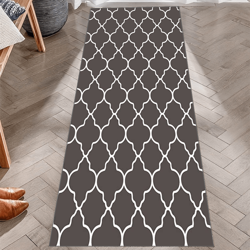 Moroccan Runner Rug Soft Long Laundry Room Mat Non-Slip Washable Stair Carpet