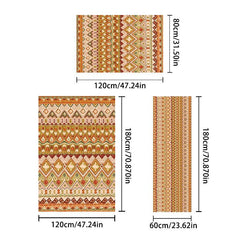 Vintage Style Fluffy Carpet Bohemian Faux Cashmere Bedroom Carpet