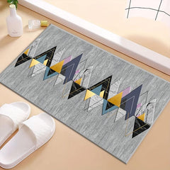 Geometric Kitchen Rug Modern Shampoo Rug Extra Long European Hallway Rug