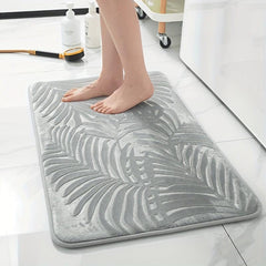 Quick Drying Memory Foam Bath Mat Non Slip Backing Soft Water Absorbent