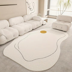 Modern Abstract Pattern Anti-Slip Area Rug - Plush Carpet for Living Room