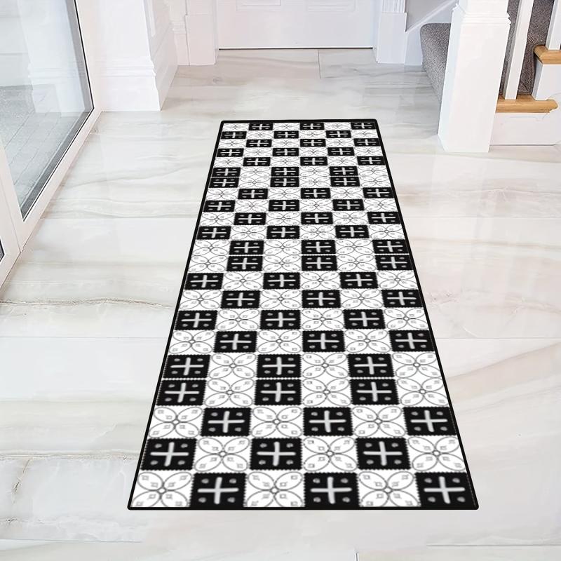 Modern Minimalist Strip Floor Mat Nordic Style Extra long Corridor Carpet
