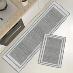 Geometric Printed Non Slip Floor Mat Waterproof Kitchen Rugs And Mats Grey